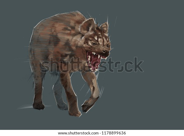 Hyena Sketch Color Pencil Drawing Stock Illustration 1178899636 ...