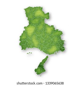 Hyogo Map Green Icon