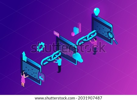 Hyperlinks Between Websites - Inbound and Outbound Links - Concept