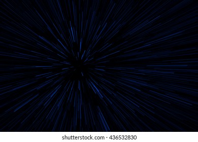 Hyperspace Star Field Zoom Blur