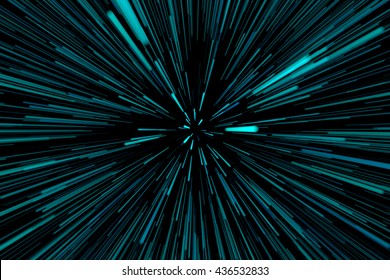 Hyperspace Star Field Zoom Blur