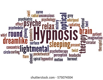 Hypnosis Word Cloud Concept On White Stock Illustration 575074504 ...