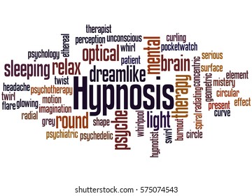 Hypnosis Word Cloud Concept On White Stock Illustration 575074543 ...