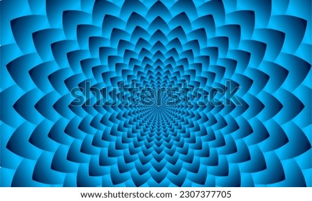 Hypnotizing dark light blue pattern illsutration