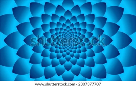 Hypnotizing dark light blue pattern illsutration