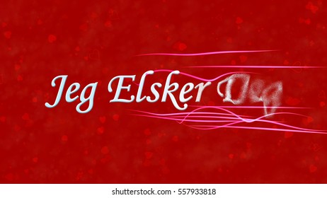 Love You Text Norwegian Jeg Elsker Stock Illustration 557933818