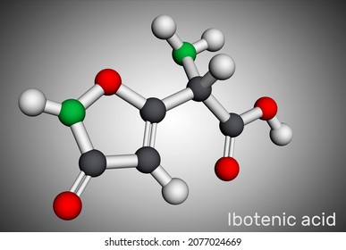 Ibotenic Acid Psychoactive Drug Molecule Nonproteinogenic Stock ...