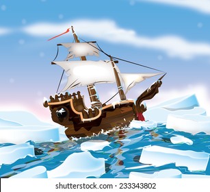 Ice Breaker Sail Ship.