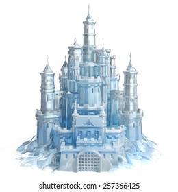 Ice Castle 3d Illustration