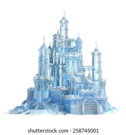Ice Castle 3d Illustration