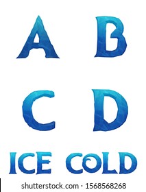 Ice Cold Alphabet 3d Rendered 260nw 1568568268 