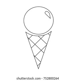 ice cream icon illustration doodle style stock illustration 752800264