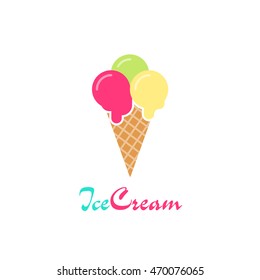 Ice Cream Sticker Badge Ice Cream Stock Vector (Royalty Free) 606205766