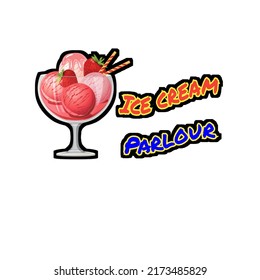 Ice Cream Parlor Logo Banner 