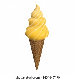 Swirl Soft Serve Ice Cream Cone Stock Photo (Edit Now) 160318256