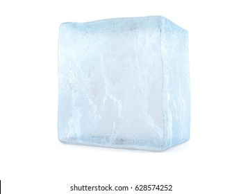 Ice cube isolated on white background. 3d illustration