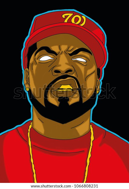 Ice Cube West Coast Stock Illustration 1066808231 