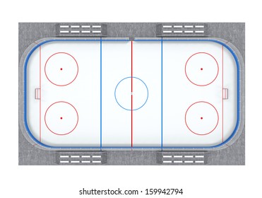 Ice Hockey Field Isolated