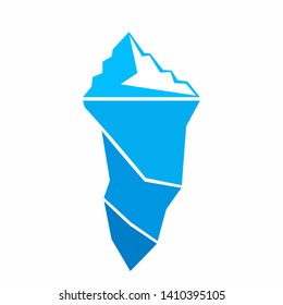 Iceberg diagram icon. Infographic clipart isolated on white background - Shutterstock ID 1410395105
