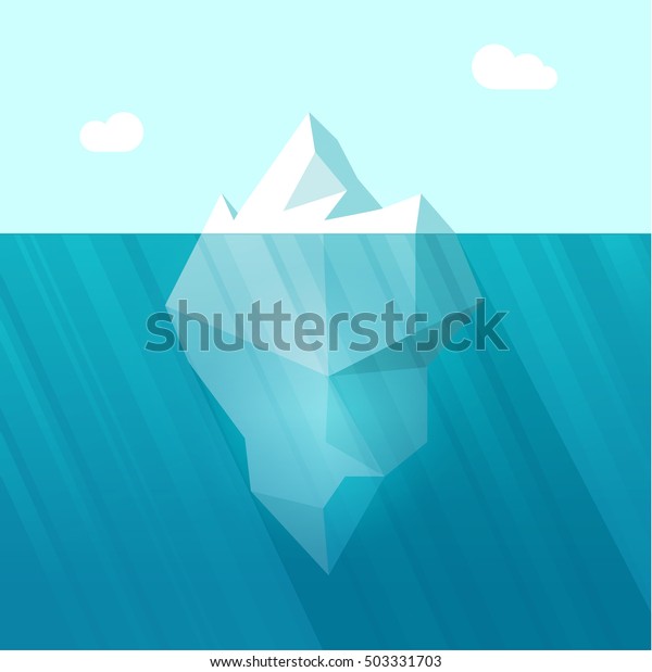 Iceberg Illustration Big Iceberg Ocean Water Stock Illustration ...