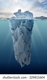 iceberg with underwater view taken in greenland