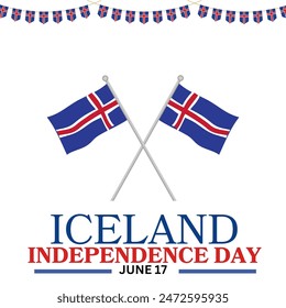 Iceland independence Day. Icelandic Republic Day. Iceland national day. june 17 - Powered by Shutterstock