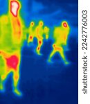 Ichthyosauruses in motion on the surface (lizard people, see Lizard Man of Bishopville, South Carolina story), reptiloids. Thermal impressionism, conceptual art