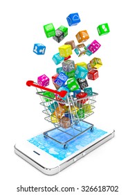 icon app fall in smart phone - Shutterstock ID 326618702