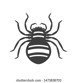 Icon Black Spider White Stripes On Stock Illustration 1473838703