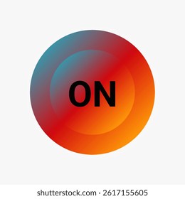 icon, circle, gradient, on, button, switch, active, status, technology, ui, ux, digital, modern, graphic, design, red, orange, teal, blue, vibrant, hot, cool, interface, app, website, vector