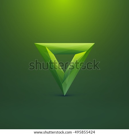 Icon Design. Abstract Polygon Triangle