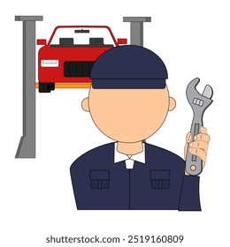 An icon featuring a wrench and gear, symbolizing mechanical expertise and repair services. Ideal for representing automotive maintenance, machinery, and technical support. - Powered by Shutterstock