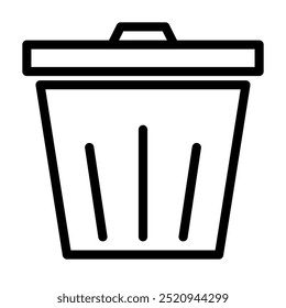 Icon of a garbage bin, representing waste disposal.