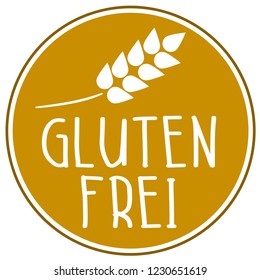 Icon With German Word Of Glutenfree