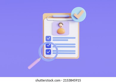 Icon. Human resource management and hiring concept. Job interview, a recruitment agency. 3D illustration - Powered by Shutterstock