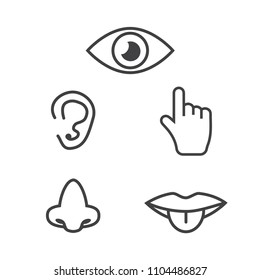 Human Senses Icon Vector Illustration Flat Stock Vector (Royalty Free ...