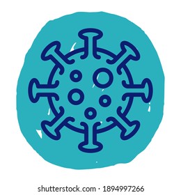 An Icon Illustration Of The Corona Virus Covid-19