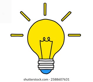 icon logo design vector lamp signifies finding ideas