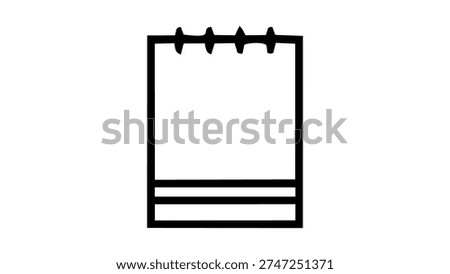 an icon of a notepad vector