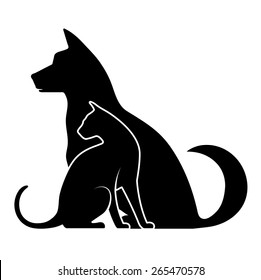 犬 猫 シルエット のイラスト素材 画像 ベクター画像 Shutterstock