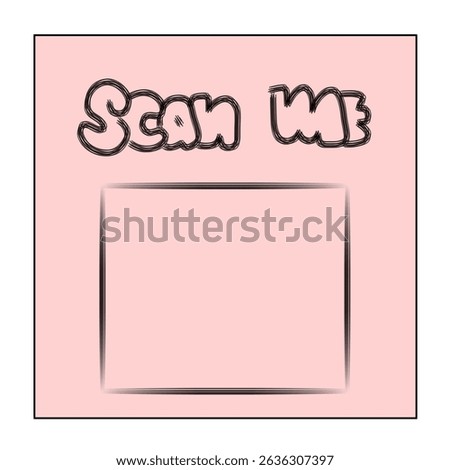 icon for qr code, can put qr code here , isolated pink background