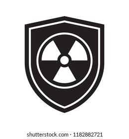 Icon Of Radiation Shield. Defense, Protection Or Safety Symbol, Sign