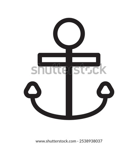 Icon representing an anchor drop, symbolizing mooring or securing a boat.