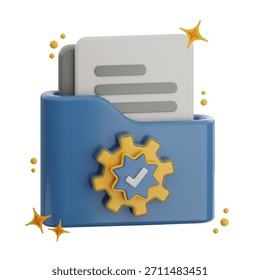 An icon representing document management, useful for web, app, and interface design in administrative and organizational contexts.