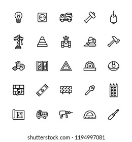  Icon Set Of Construction,repair In Line Style.