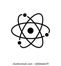 Icon structure of the nucleus of the atom. Vector illustration.