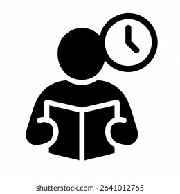 icon symbolizing study time or time management. ideal for educational or productivity-related visuals