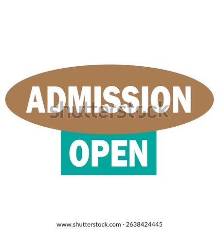Iconic label vector of Admission open