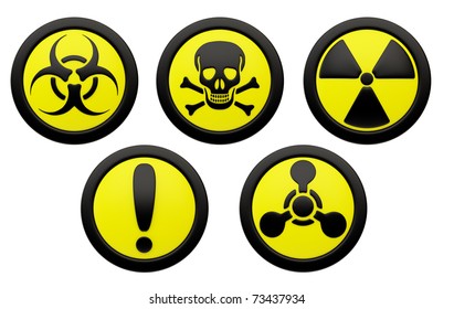 Icons Symbols Hazard Stock Illustration 73437934 | Shutterstock