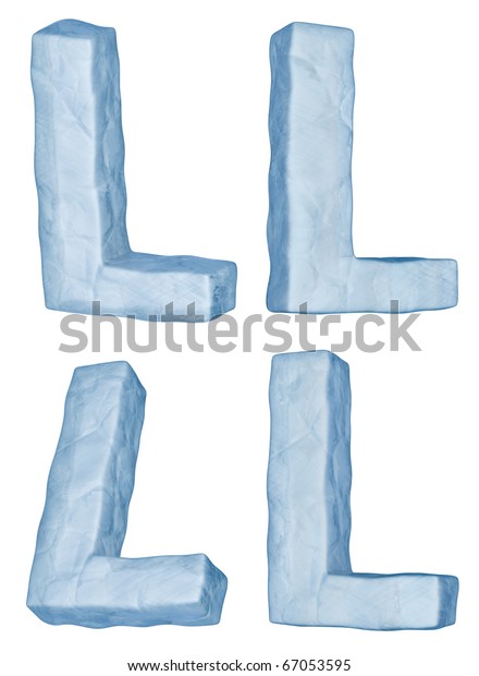 Icy Letters Set Letter L Uppercase Stock Illustration 67053595